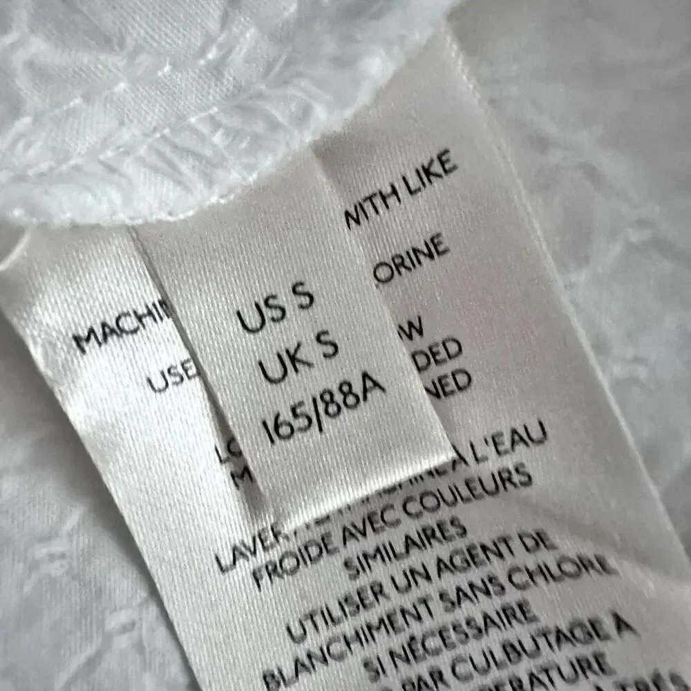 FREE PEOPLE | Brynn Puff Balloon Sleeve White Tunic Top 100% Cotton |‎ Small